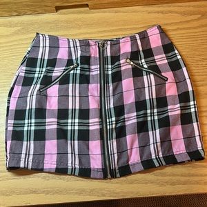 Pink Zip Up Skirt
